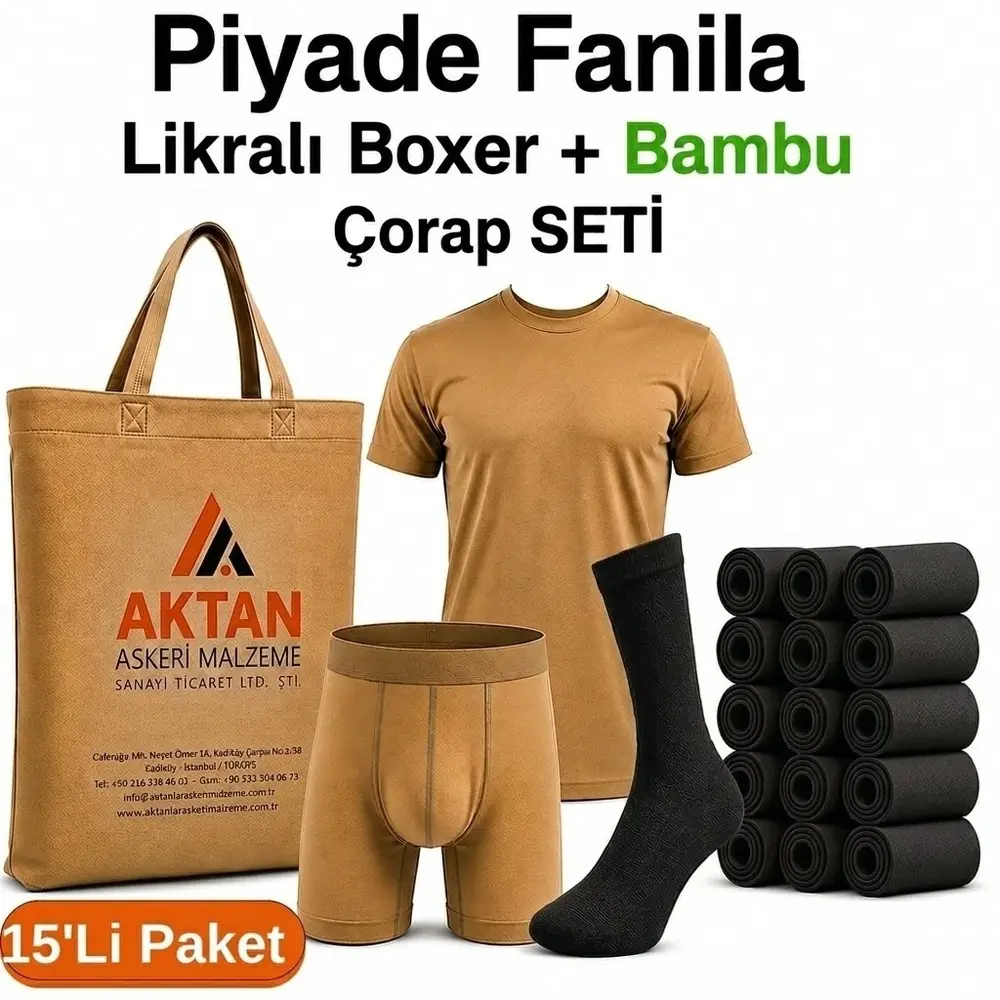 İskenderun%20Denizci%20Asker%20Seti%20-%2015’li%20Pamuk%20&%20Bambu%20Çorap%20Seti