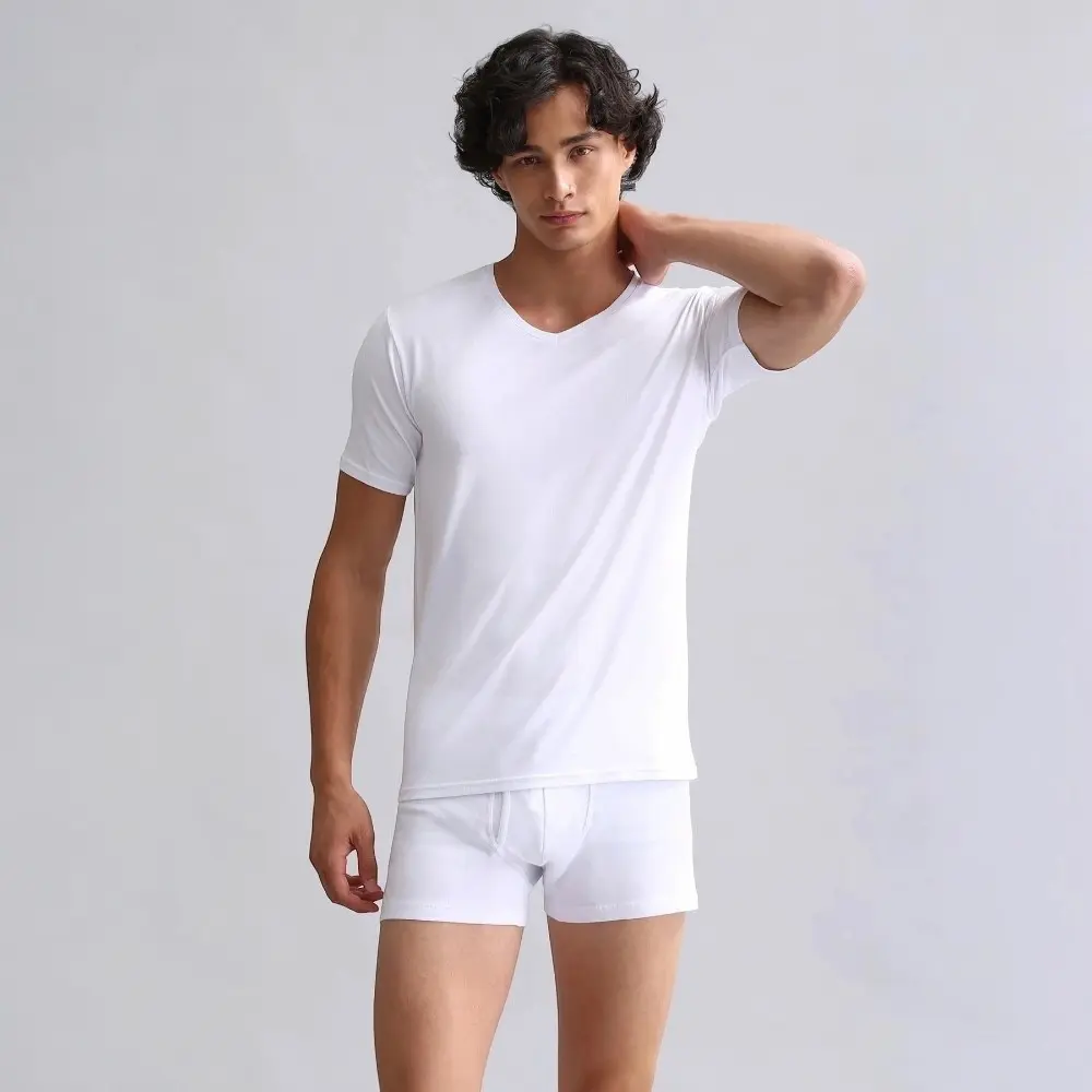 Mısırlı%20Beyaz%20V%20Yaka%20Slim%20Fit%20Erkek%20Fanila%20–%20%100%20Organik%20Koton