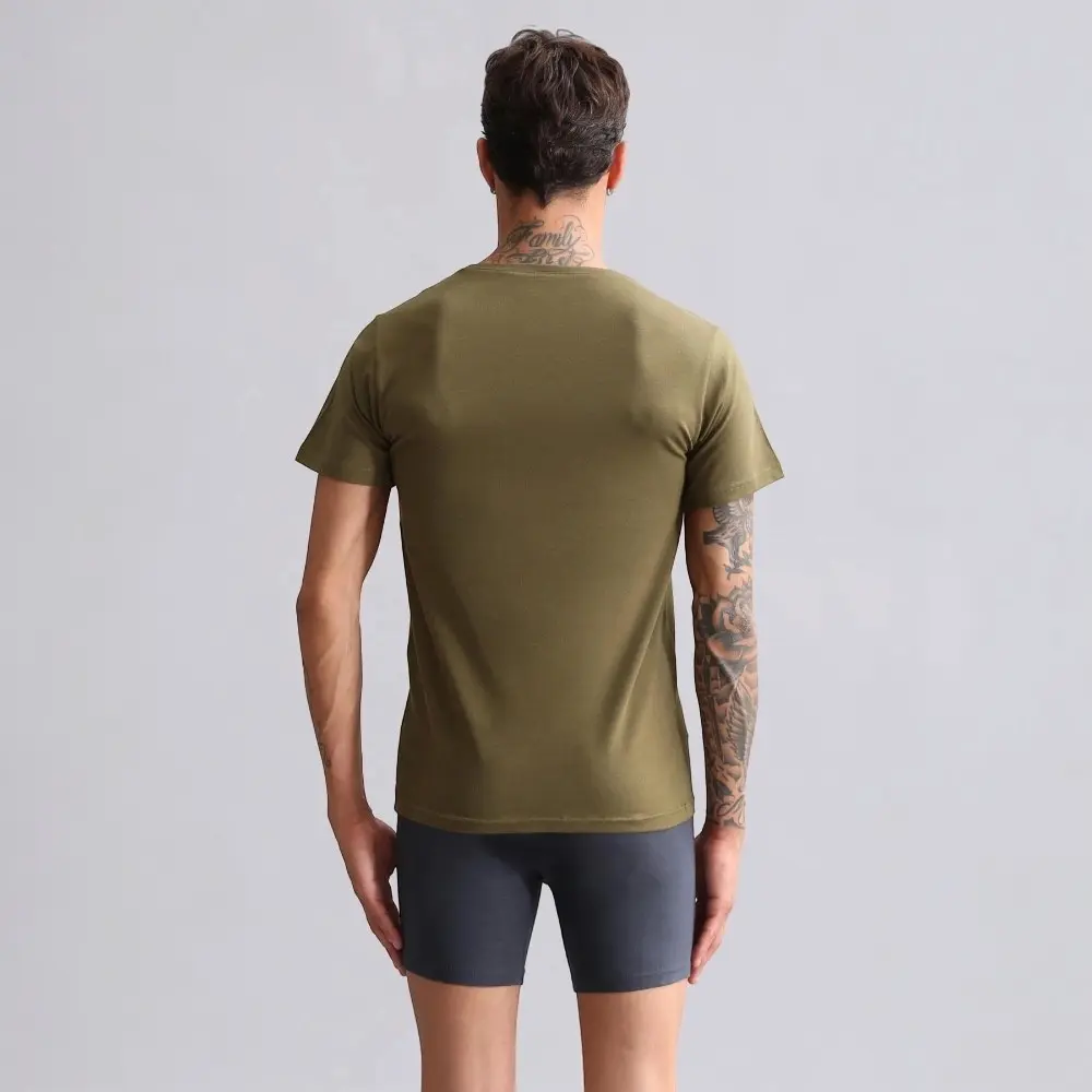 Mısırlı%20Haki%20MODAL%20TENCEL%20Erkek%20Tişört%20–%20%100%20Modal