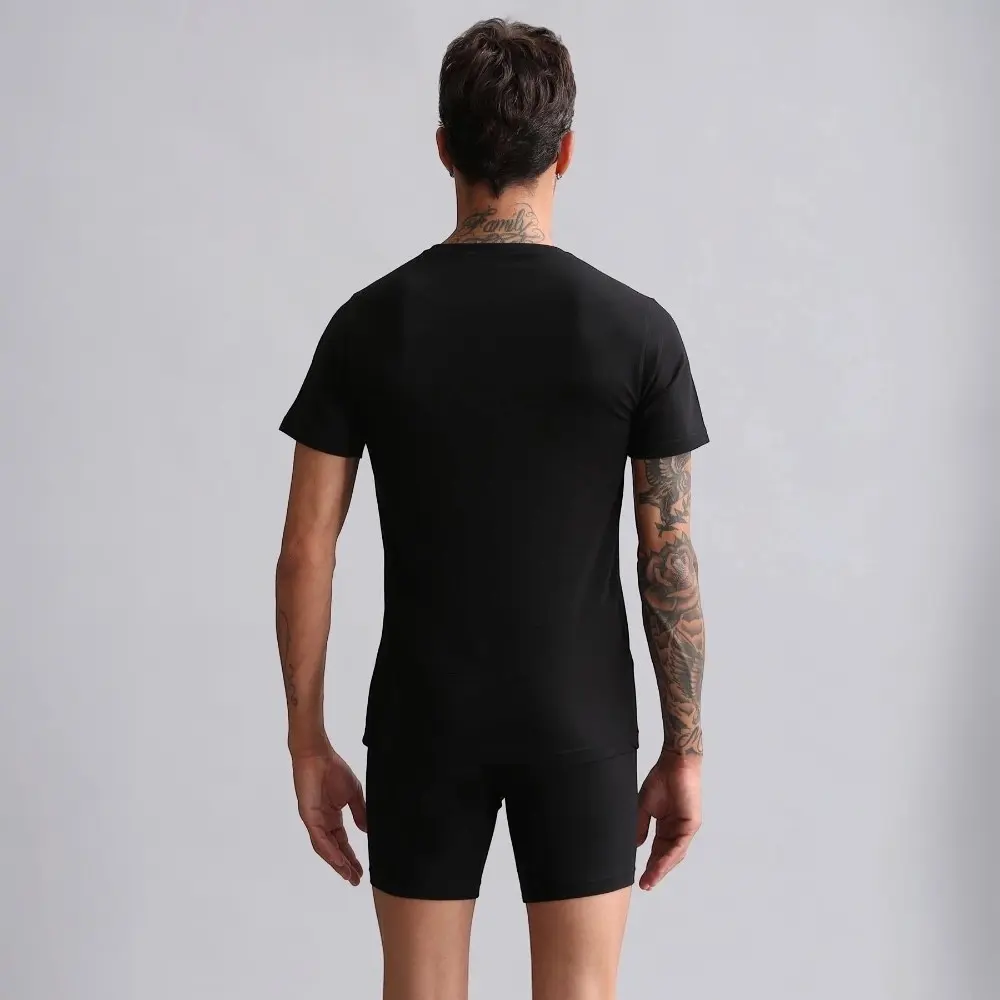 Mısırlı%20Siyah%20MODAL%20TENCEL%20Erkek%20Tişört%20–%20%100%20Modal
