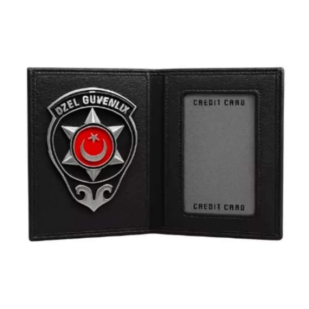 %100%20Deri%20Özel%20Güvenlik%20Rozetli%20Cüzdan%20–%205%20Gizli%20Bölme,%206%20Kart%20Gözlü