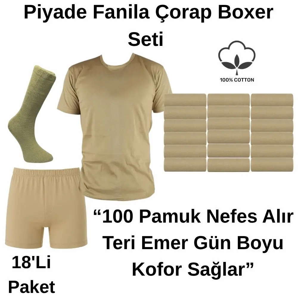 18’li%20Asker%20İç%20Giyim%20Seti%20–%20Pamuk%20Tişört,%20Boxer%20ve%20Bambu%20Çorap