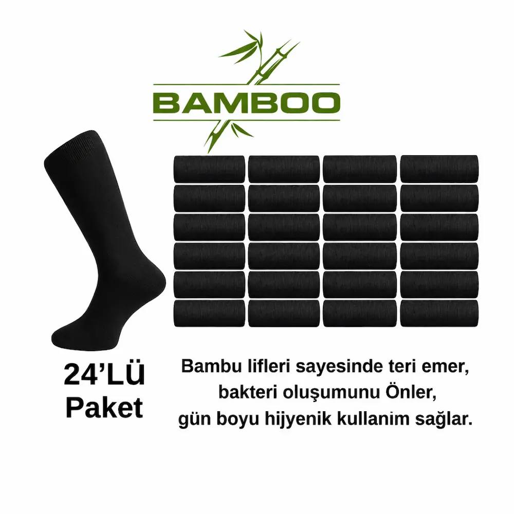 24’lu%20Bambu%20Siyah%20Erkek%20Corap%20Seti