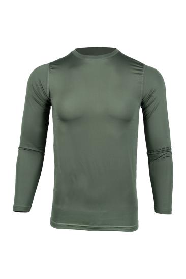 Mikrofiber Uzun Kol Termal Tişört Haki