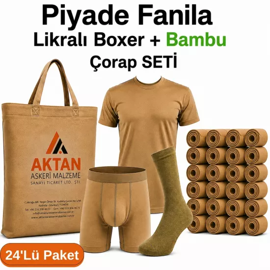 24’lü Paket Karacı Asker Seti | Bedelli ve Uzun Dönem Askerlik
