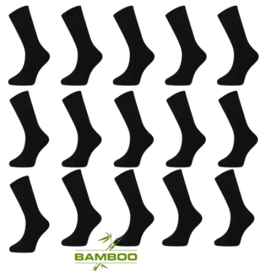 15’li Bamboo Askeri Çorap Seti - Terletmeyen Siyah Çorap (Denizci, Jandarma, Havacı İçin)