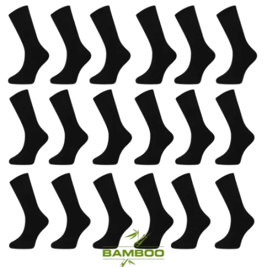 18’li Siyah Bamboo Çorap Seti - Denizci, Havacı, Jandarma ve Sivil Kullanıma Uygun