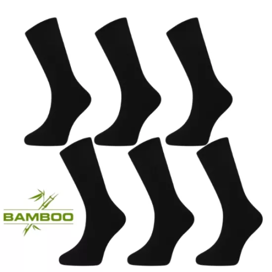 6’lı Siyah Bambu Çorap Seti | Denizci, Jandarma, Havacı ve Sivil Kullanıma Uygun