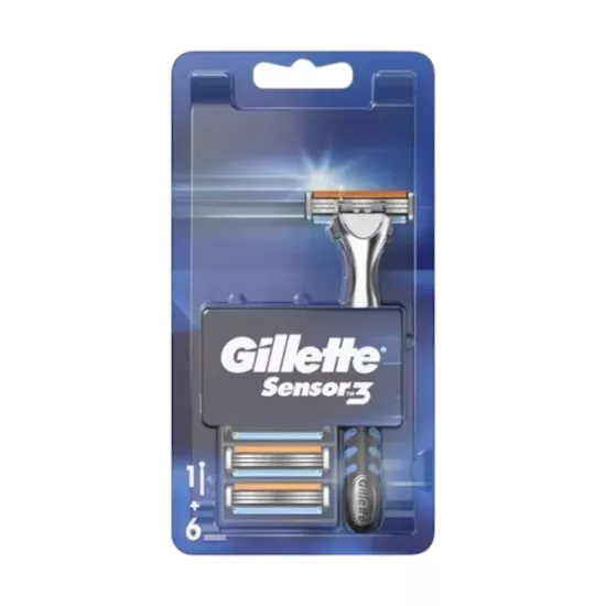 Gillette Sensor3 Tıraş Makinesi ve 5 Yedek Bıçak – Pürüzsüz ve Konforlu Tıraş