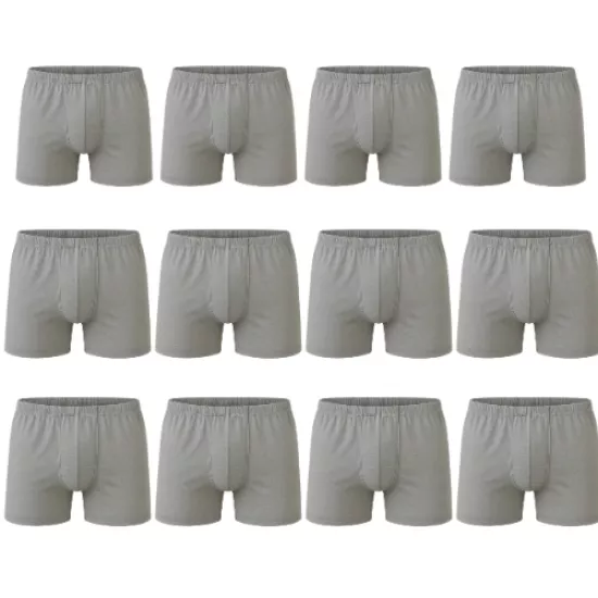 Gri 12’li Paçalı Don - %100 Pamuk Havacı Asker İç Çamaşırı Seti