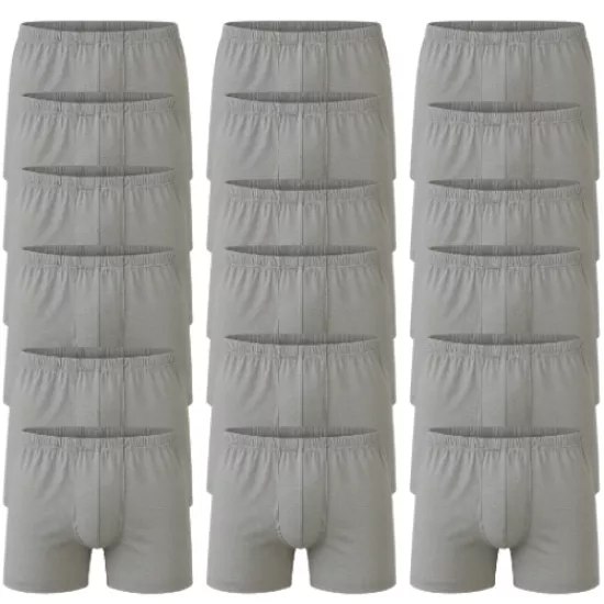 18’li Gri Boxer Seti - Havaci Bedelli ve Uzun Donem Askerler Icin Pamuklu Konfor