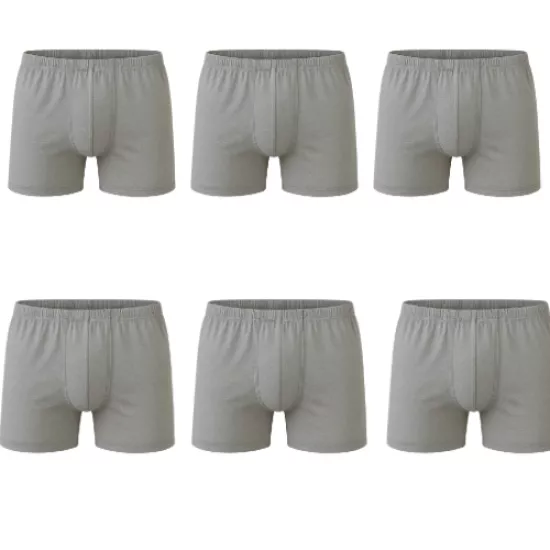 Gri 6’lı Paçalı Don - %100 Pamuk Havacı Asker İç Çamaşırı Seti