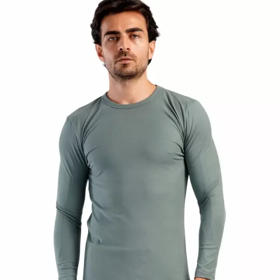 Erkek Uzun Kol Viskon Thermal İçlik -20/+20 Derece | Haki