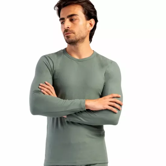 Erkek Uzun Kol Viskon Thermal İçlik -20/+20 Derece | Haki