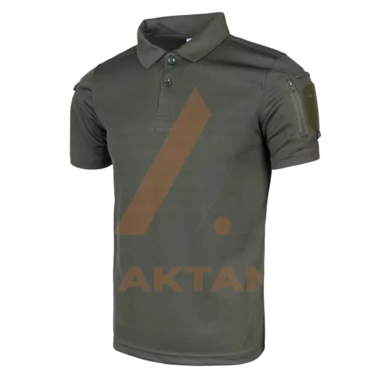 Kısa Kol Polo Yaka Yeşil Tactical Tişört
