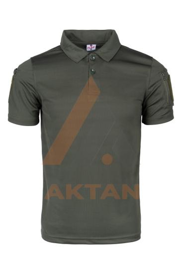 Kısa Kol Polo Yaka Yeşil Tactical Tişört