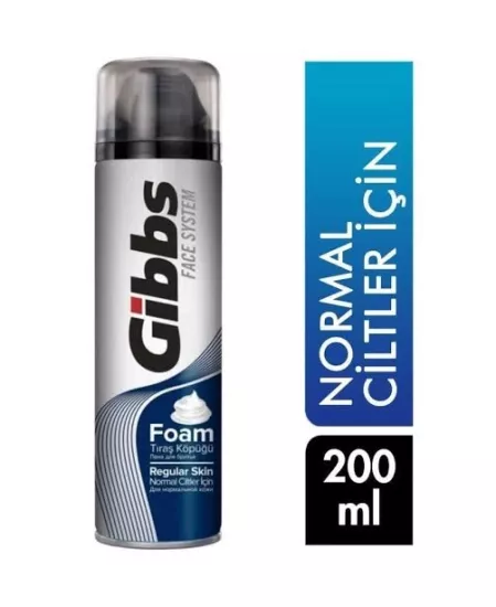 Gibbs Tıraş Köpüğü 200 ml – Normal Ciltler İçin Konforlu ve Kolay Tıraş