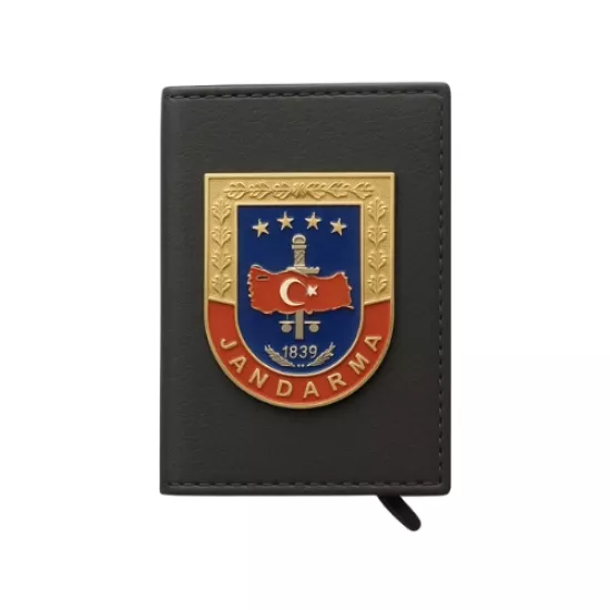 Jandarma Armalı Suni Deri Kartlık | Askeri Kimlik ve Kart Cüzdanı