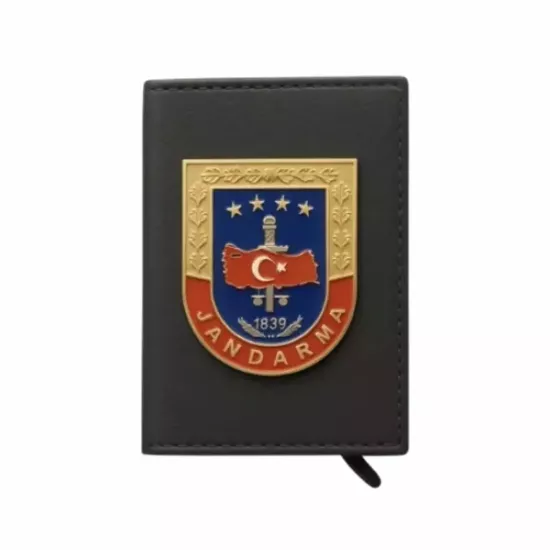 Jandarma Armalı Suni Deri Kartlık | Askeri Kimlik ve Kart Cüzdanı