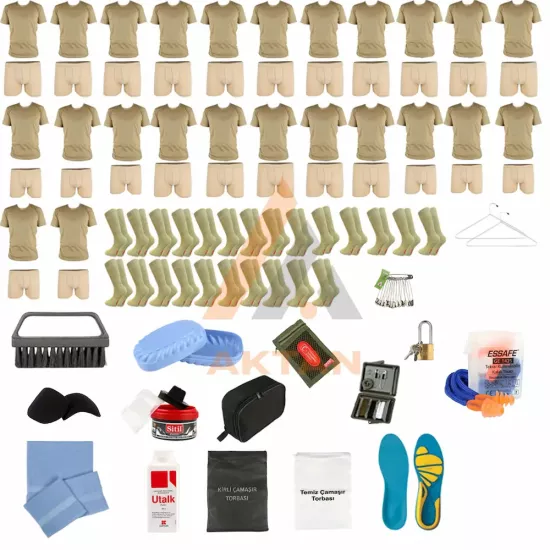 24lü Karacı Asker Seti Sahra Rengi En Kapsamlı Vip Paket