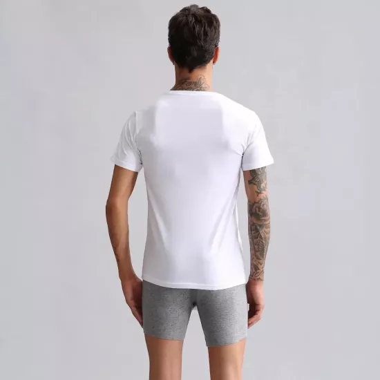 Mısırlı Beyaz MODAL TENCEL Erkek Tişört | %100 Modal Tencel