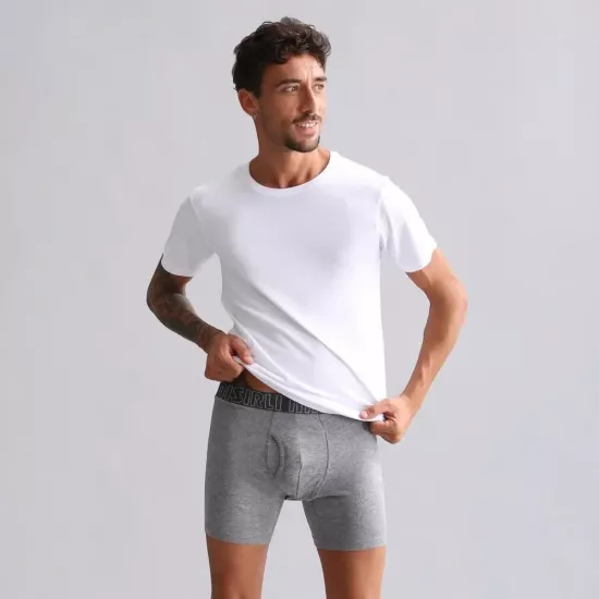 Mısırlı Beyaz Erkek Fanila | %100 Organik Koton Slim Fit Bisiklet Yaka T-Shirt