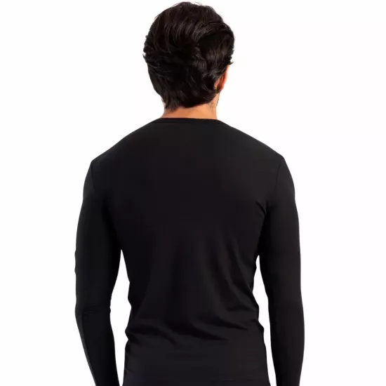 Siyah Erkek Uzun Kol Viskon Thermal İçlik -20/+20 Derece | Terletmez