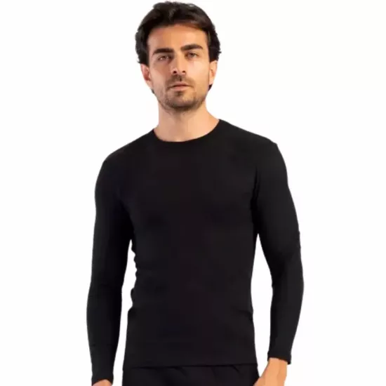 Siyah Erkek Uzun Kol Viskon Thermal İçlik -20/+20 Derece | Terletmez