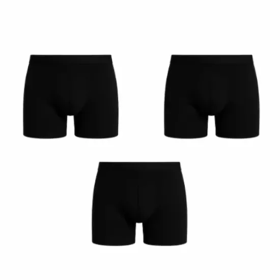 3’lü Siyah Boxer Seti | Likralı & %100 Pamuk | Asker ve Sivil İçin