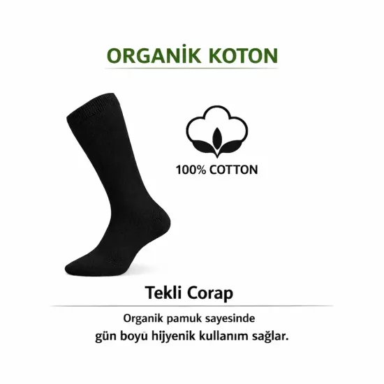 Havacı, Denizci ve Jandarma Bedelli Uzun Dönem Asker Çorabı | Siyah Pamuk Çorap