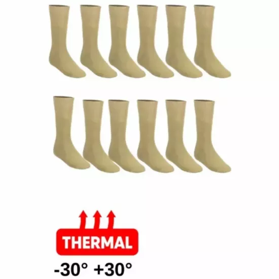12’li Paket Topuksuz Thermal Çorap | Askeri ve Sivil Kullanım | -30/+30 Derece | 35-50 Numara