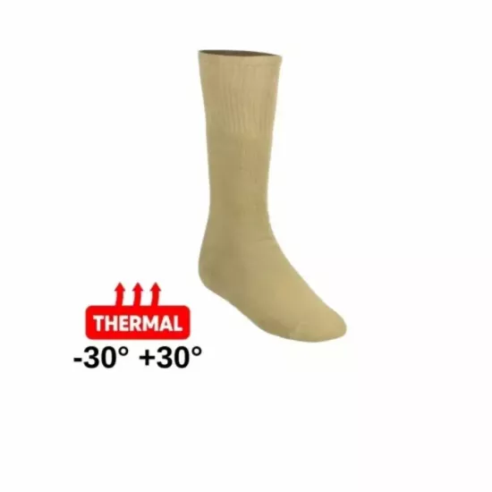 Sahra Renk Topuksuz Thermal Çorap | Askeri ve Sivil Kullanım | -30/+30 Derece | 35-50 Numara