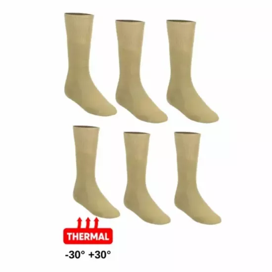 6’lı Paket Topuksuz Thermal Çorap | Askeri ve Sivil Kullanım | -30/+30 Derece | 35-50 Numara
