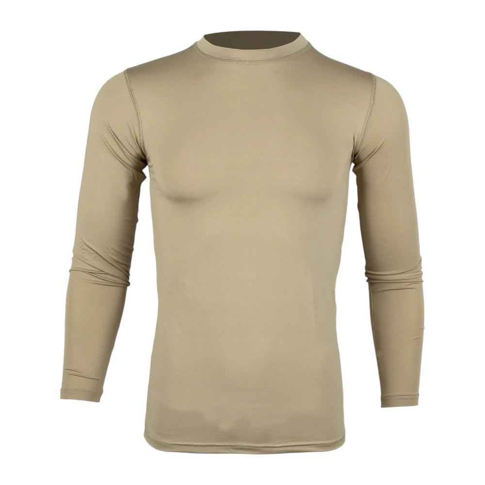 Mikrofiber%20Uzun%20Kol%20Termal%20Tişört%20Çöl%20Rengi
